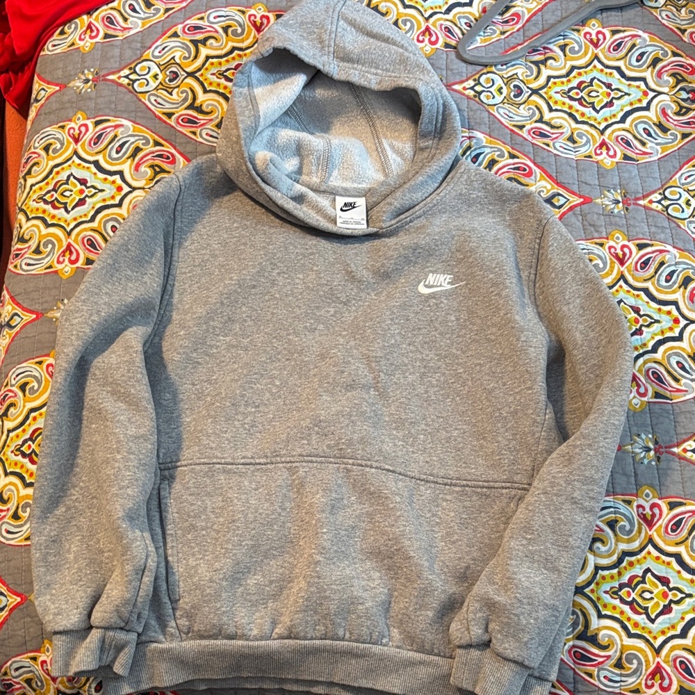 Nike Kids Heather Gray Hoodie